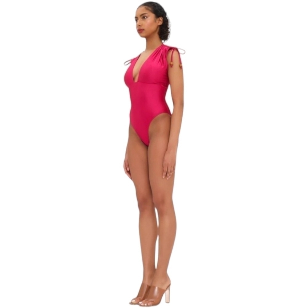 ANDREA IYAMAH Roba One-Piece Swimsuit, Size Large, Ruby, NWT - Picture 2 of 16